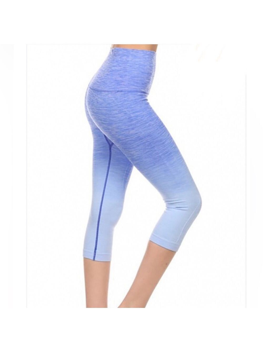 High Waisted Ombre Capri Leggings Size Small NEW